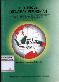 Image of Etika Organisasi Pemerintah