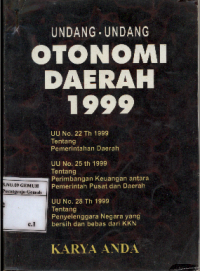 Image of Undang-Undang Otonomi Daerah 1999